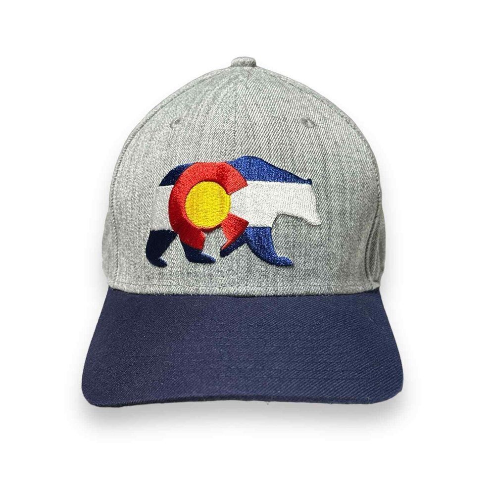 Colorado Bear Gray Blue Baseball Style Hat Adjustable Snap‎ Closure (OS)